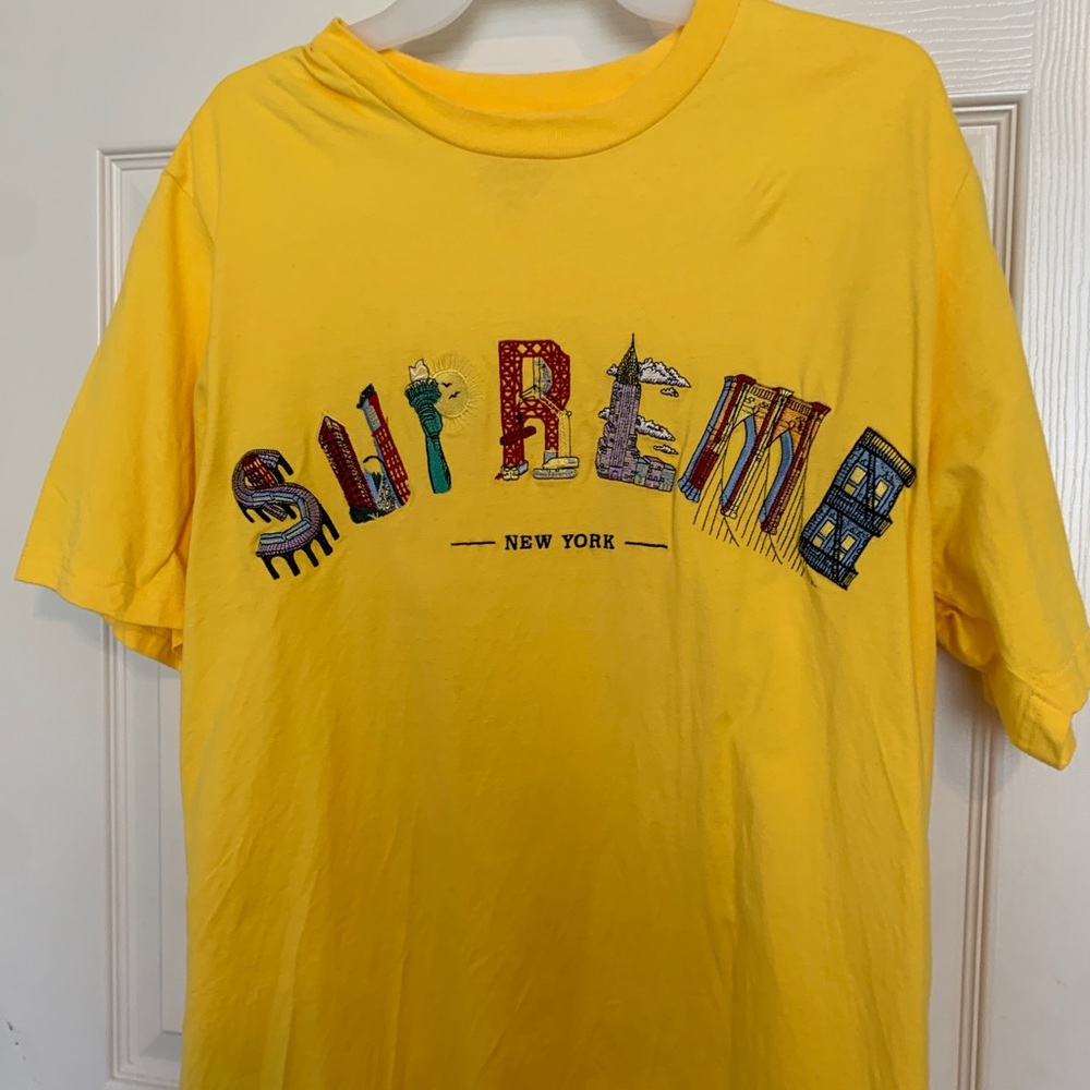 Supreme New York Arc City Tee Yellow Size Medium